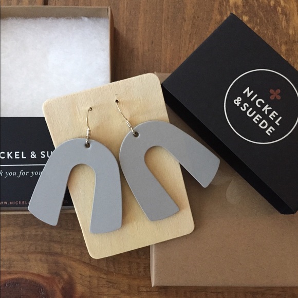 nickel & suede Jewelry - Nickel & Suede new gray earrings! nickel & suede Jewelry - Nickel & Suede new gray earrings!